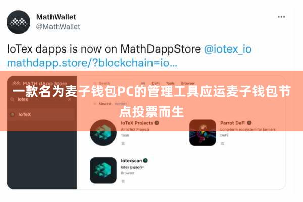一款名为麦子钱包PC的管理工具应运麦子钱包节点投票而生